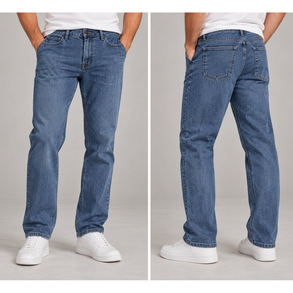 Riders by Lee Womens 18W P Relaxed Fit Straight Leg Blue Denim Jeans